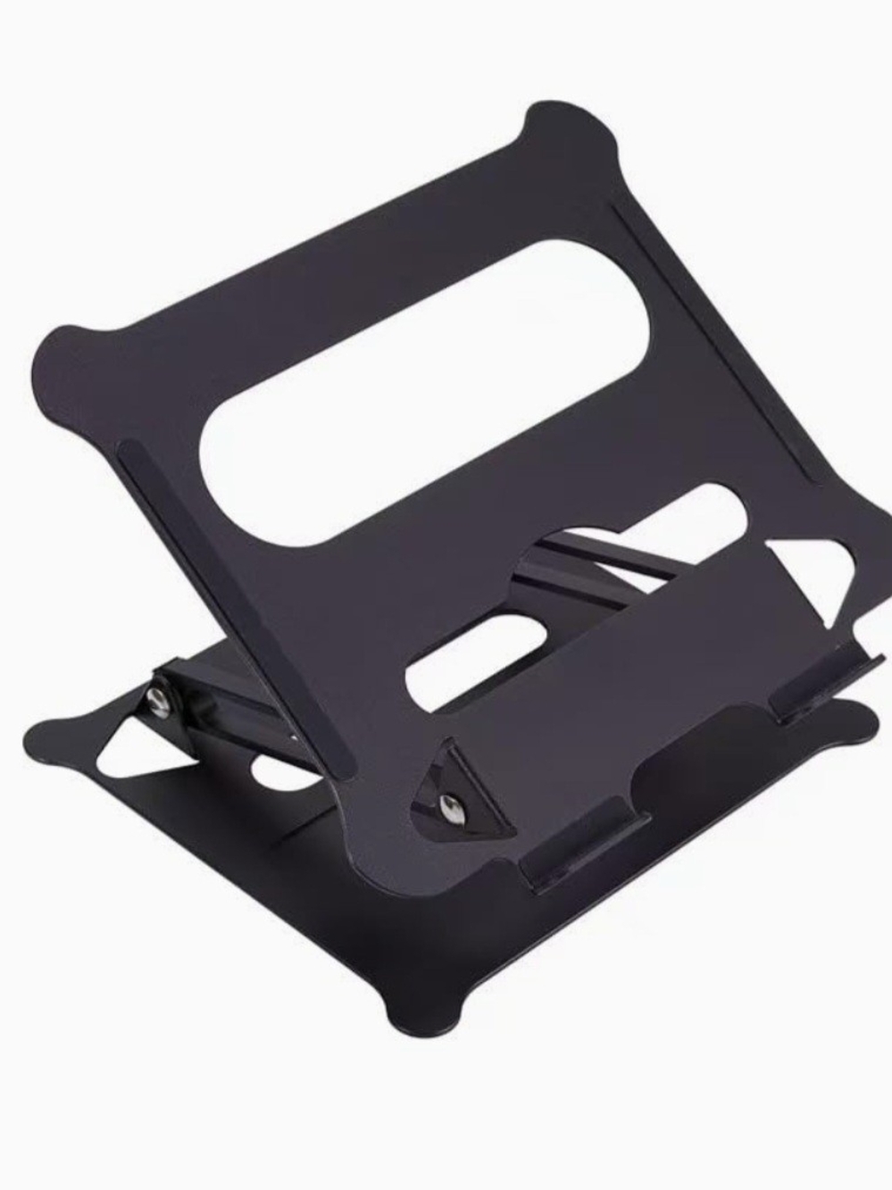Foldable Adjustable Black Laptop & Tablet Stand